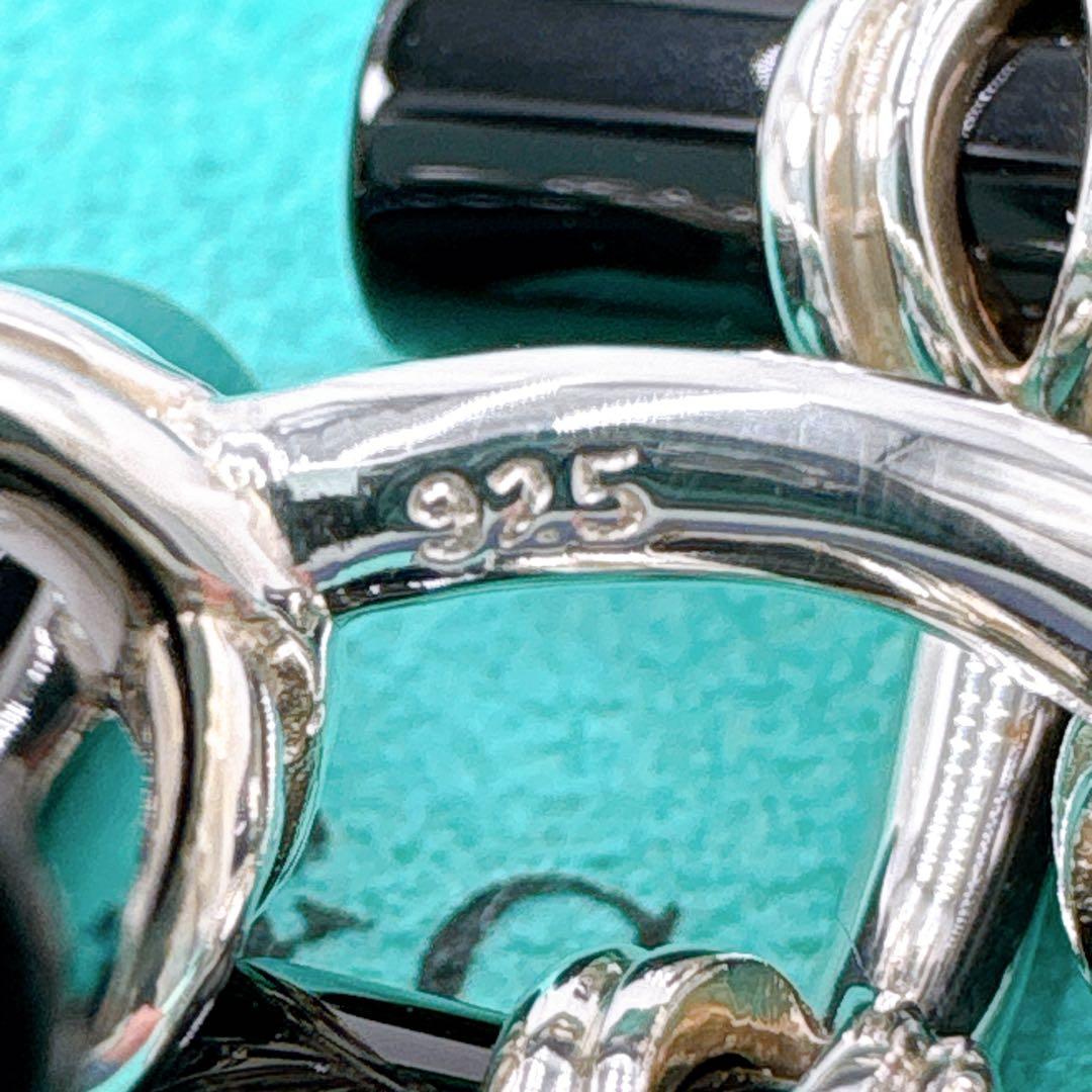 極美品レア オールドティファニー コラムバー カフス シルバー925 オニキス