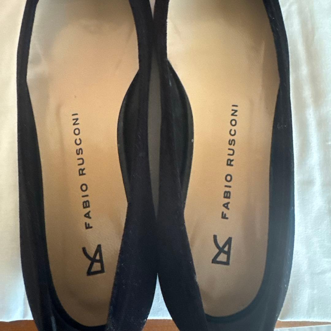 FABIO RUSCONI 黒 フラットシューズ 39