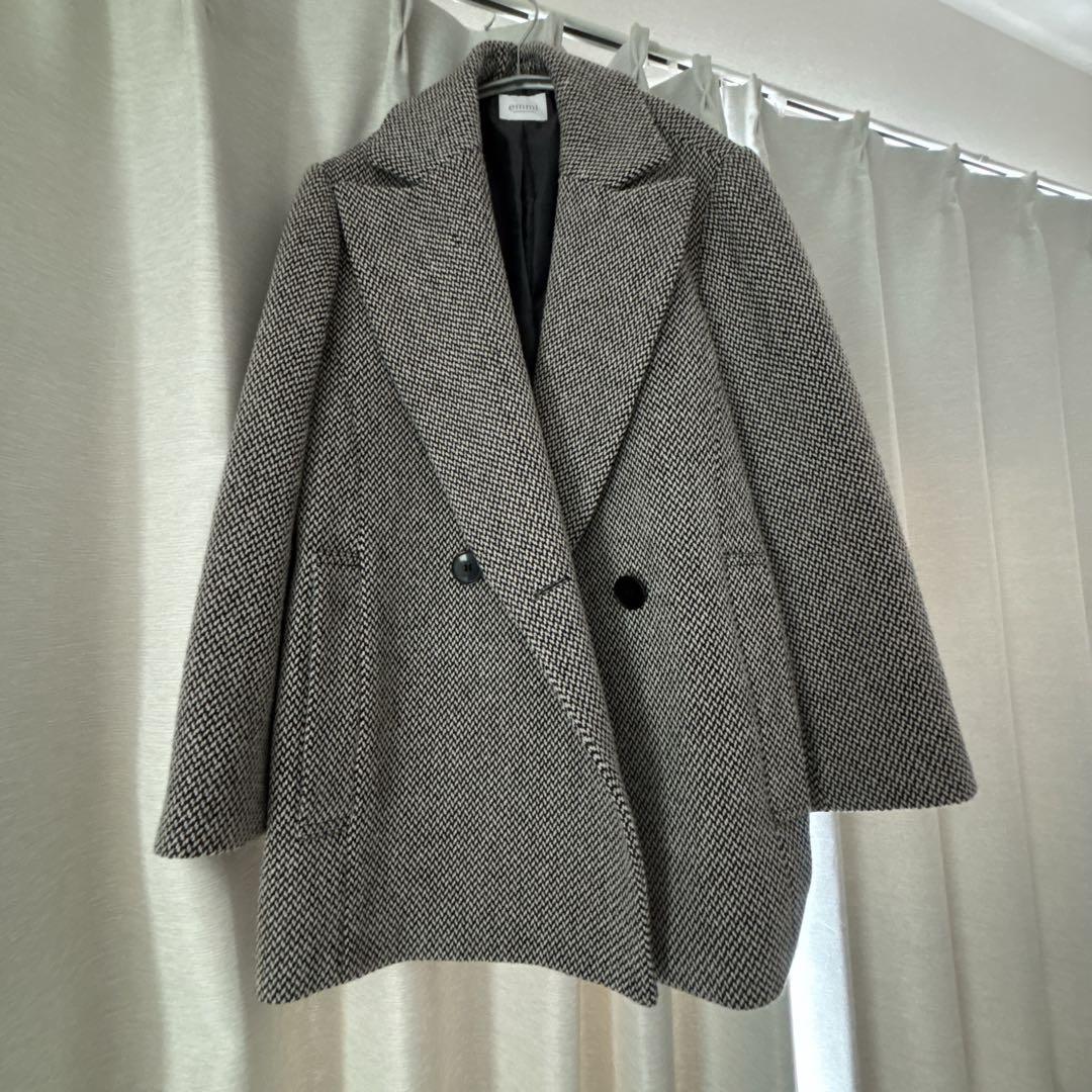 emmi ecoツイードショートコート