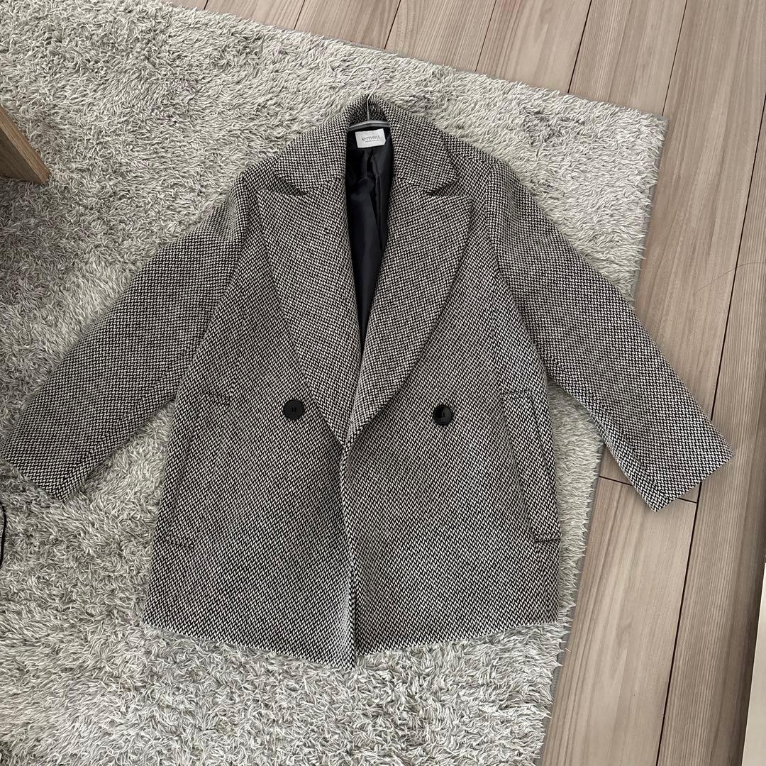 emmi ecoツイードショートコート