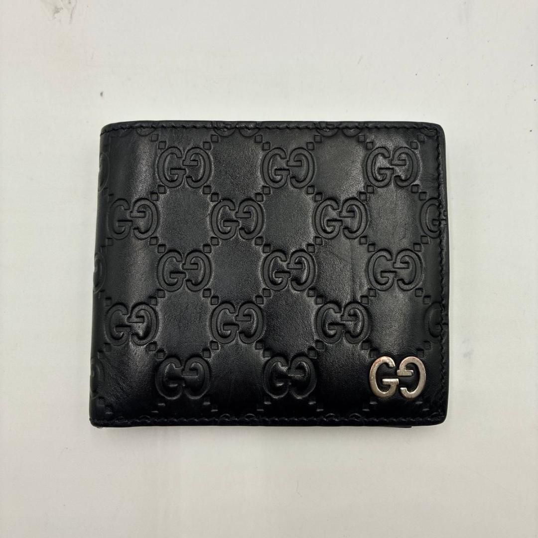 mar　グッチ シマ GG シグネチャー ドリアン 二つ折り財布 レザー