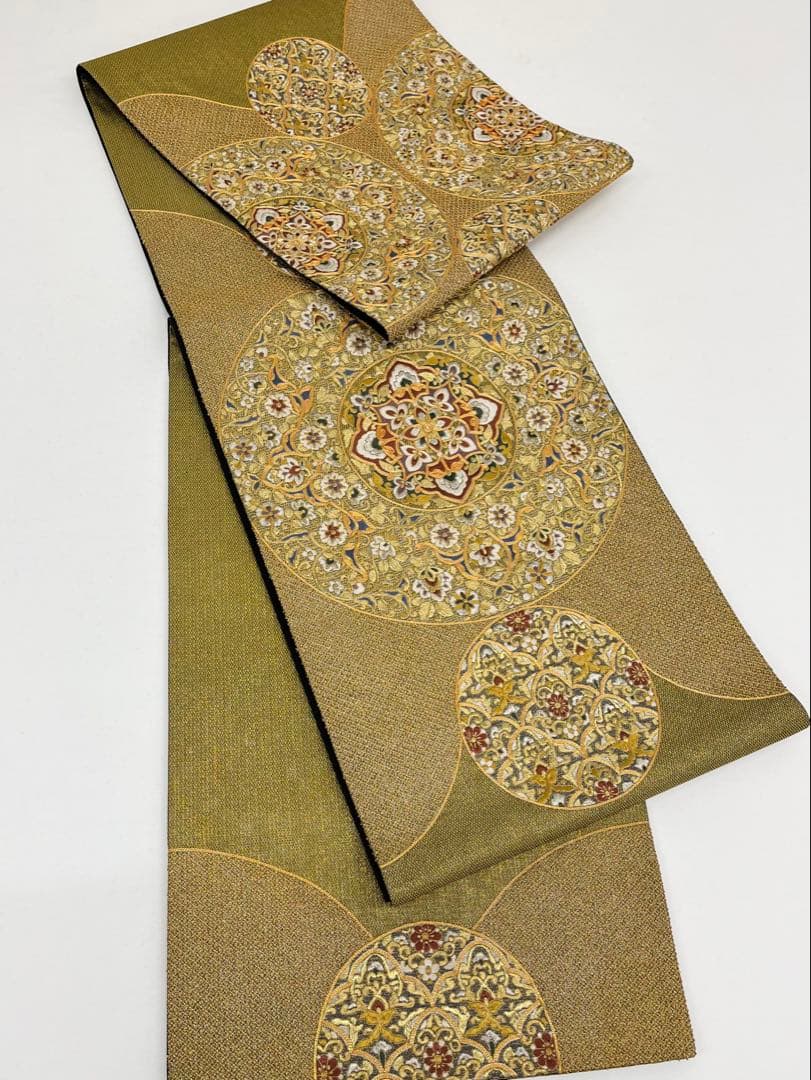 蘇州刺繍 袋帯 大華紋 正絹 お太鼓柄 D358
