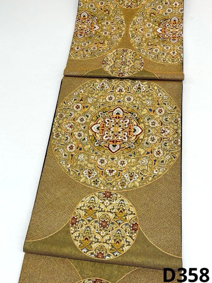 蘇州刺繍 袋帯 大華紋 正絹 お太鼓柄 D358