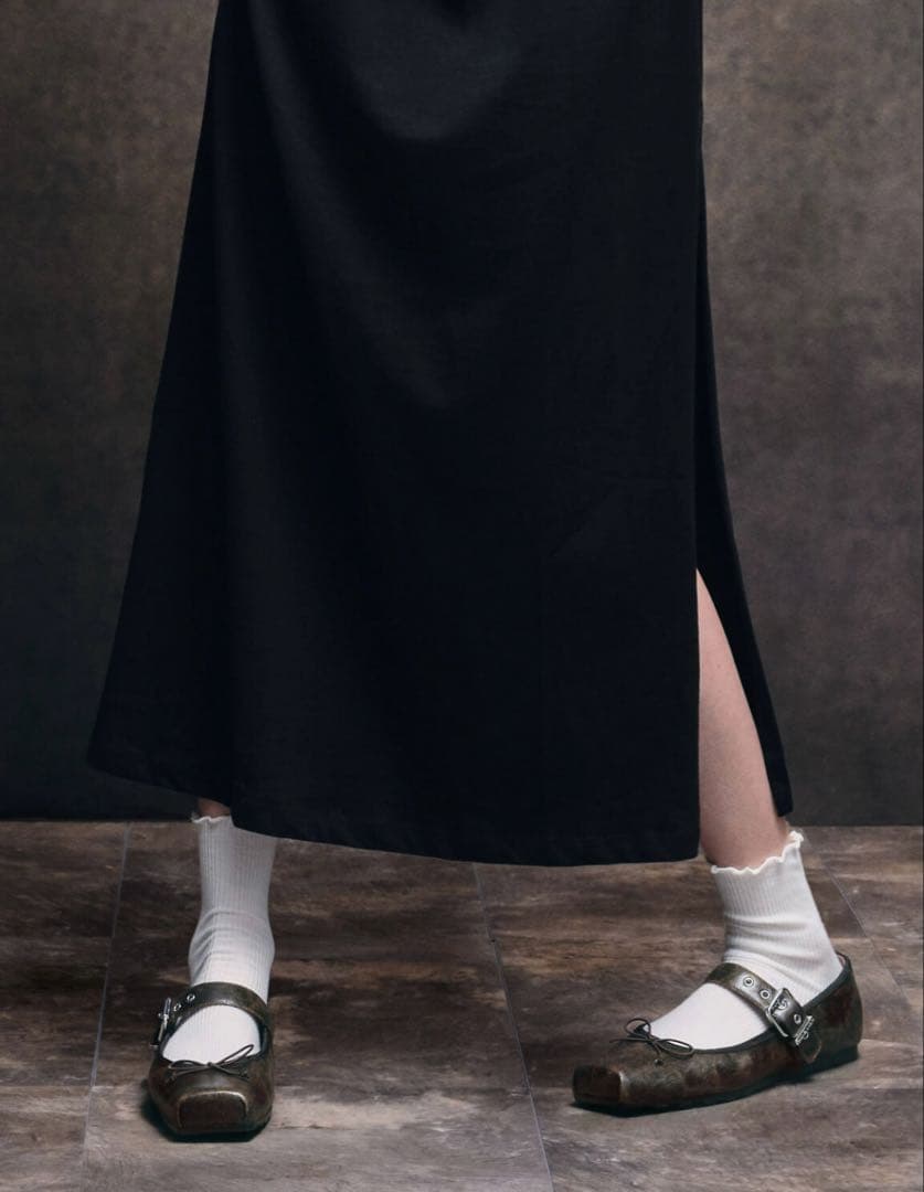 CHARLES & KEITH マイラー ボウスクエアトゥバックルメリージェーン