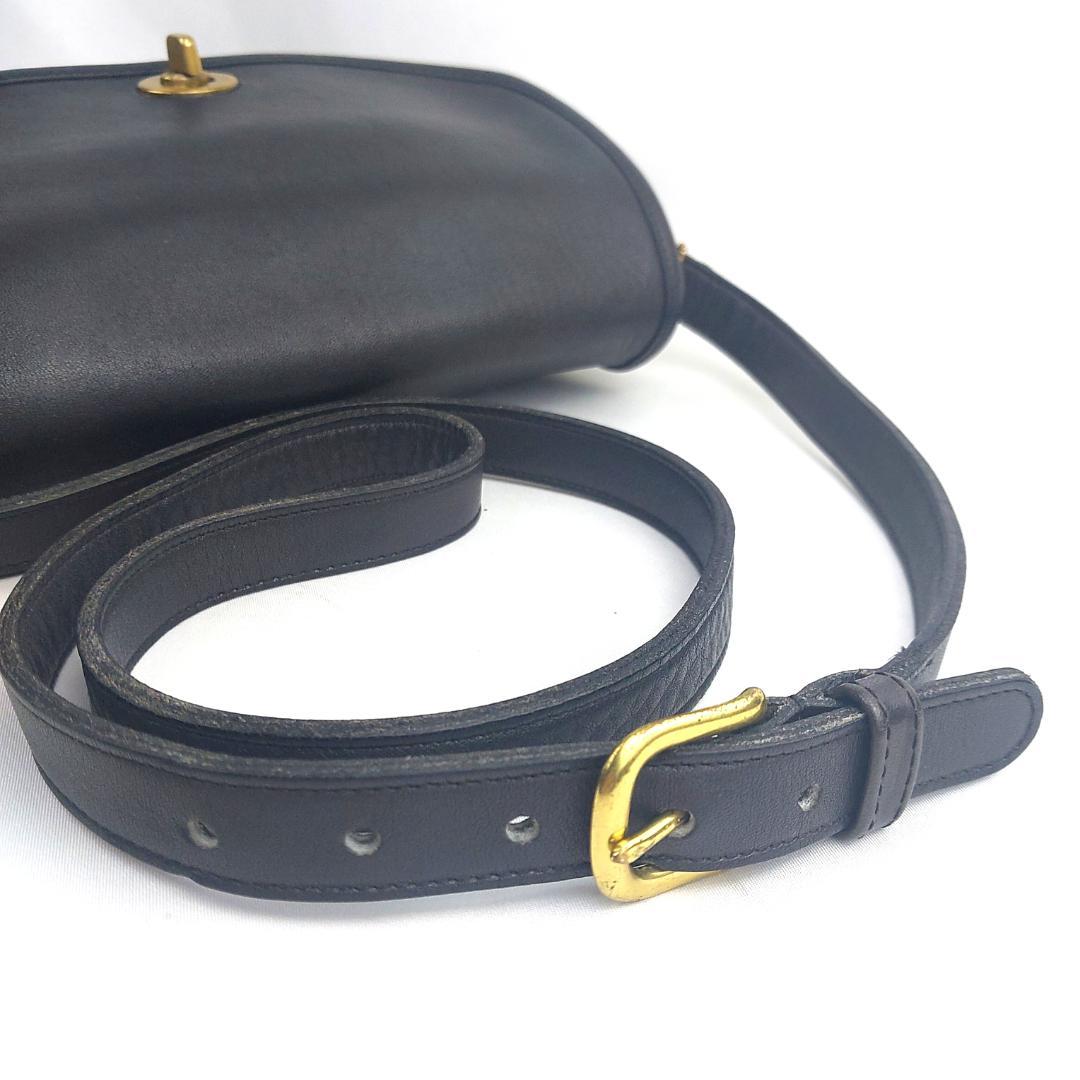 COACH オールドコーチ 8114 ターンロック ショルダーバッグ ネイビー