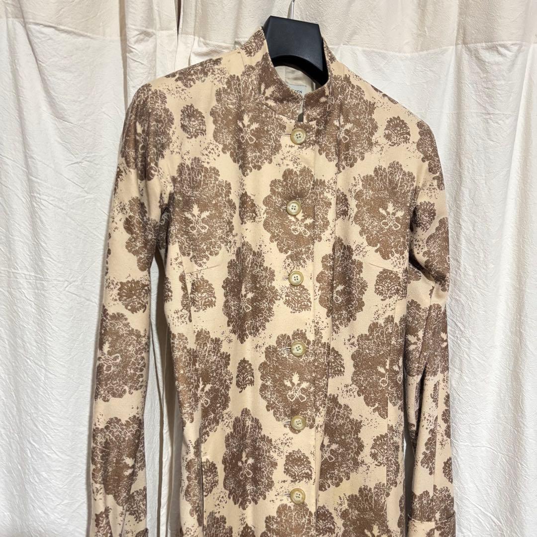 dries van noten プリント花柄コート ベージュ　38