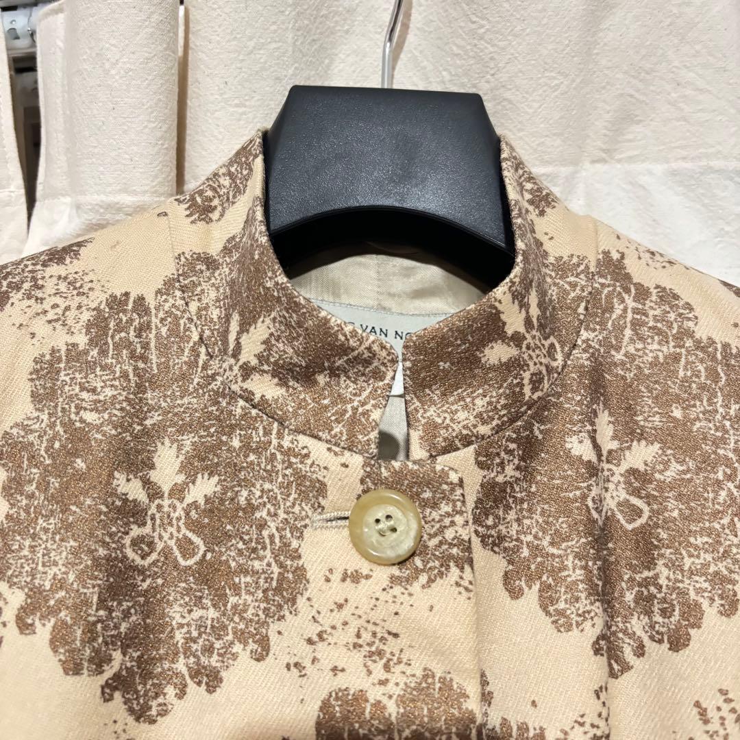 dries van noten プリント花柄コート ベージュ　38
