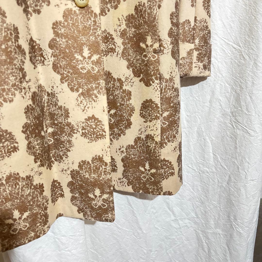 dries van noten プリント花柄コート ベージュ　38