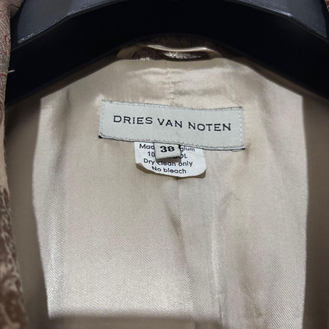 dries van noten プリント花柄コート ベージュ　38