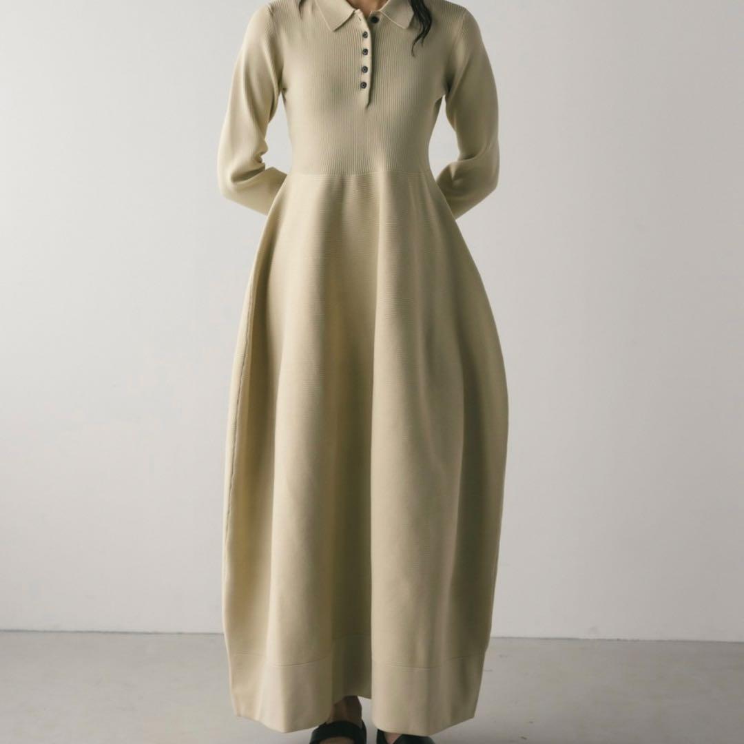 【STYLEMIXER】フォルムポロニットワンピース