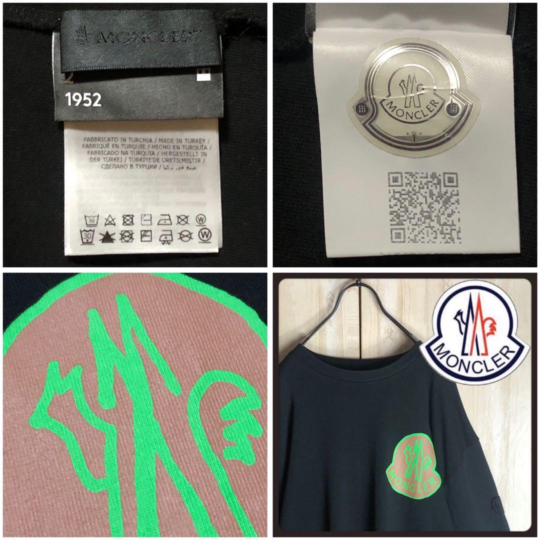 MONCLER モンクレール ロングtシャツ ビックロゴ 肩パッチ刺繍付き