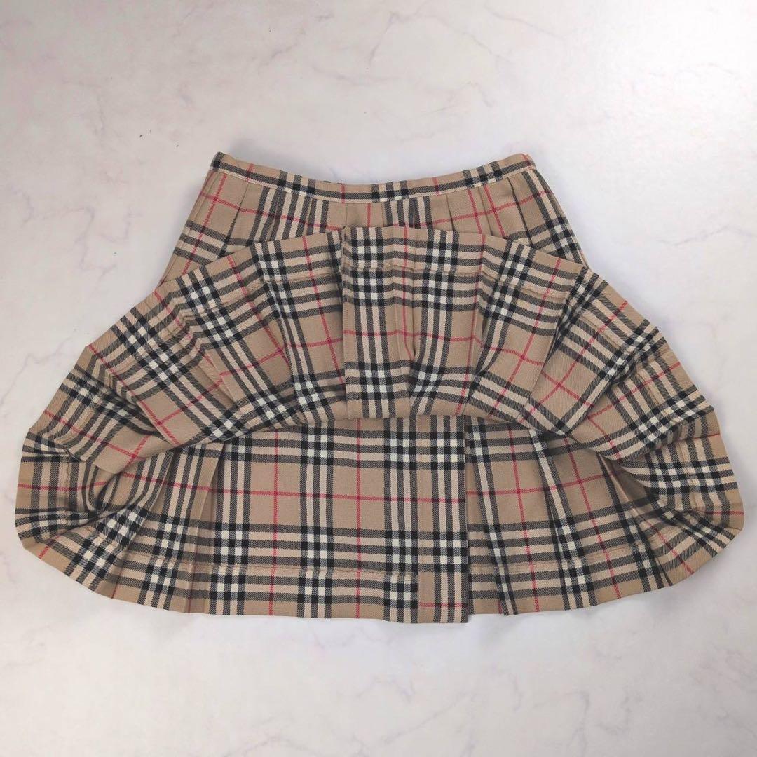 【美品✨】バーバリーブルーレーベル ミニスカート ノバチェック ベルト プリーツ