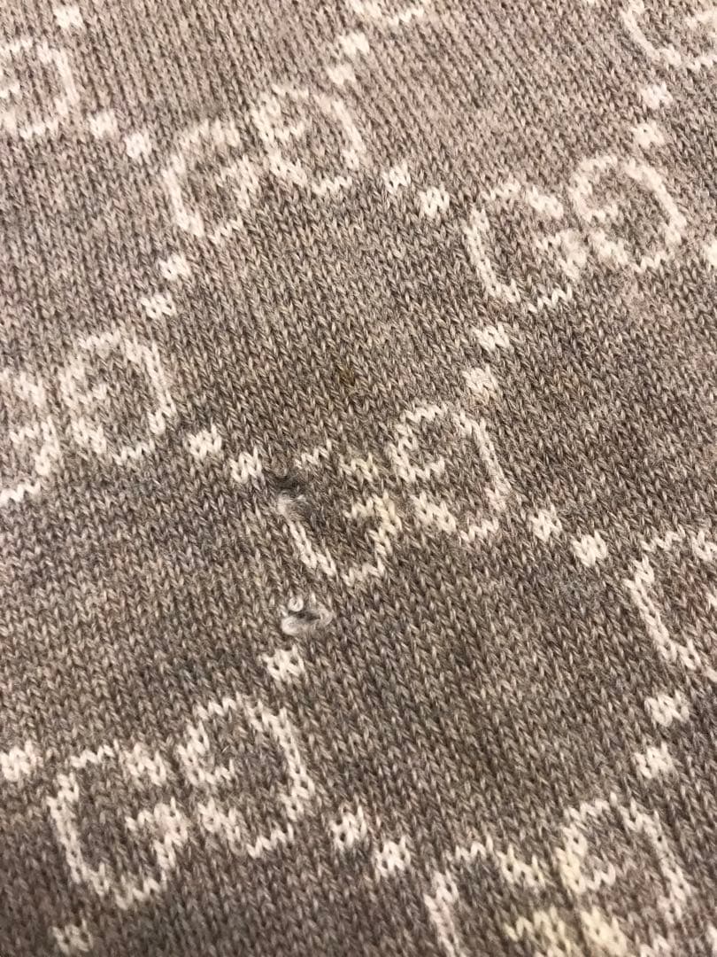 Italy製 ユーロシック ラグジュアリー 古着小物 GUCCI ニットマフラー