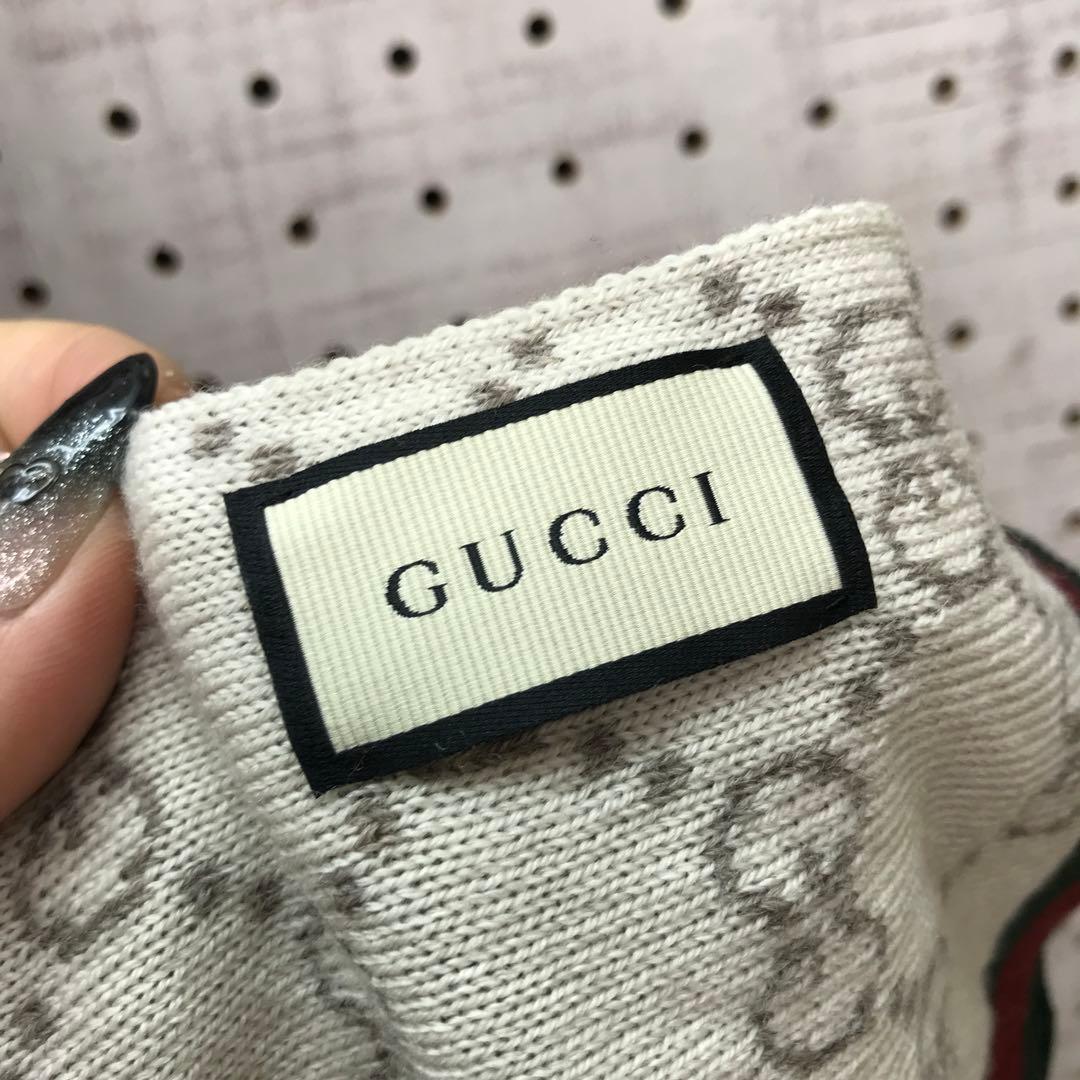 Italy製 ユーロシック ラグジュアリー 古着小物 GUCCI ニットマフラー