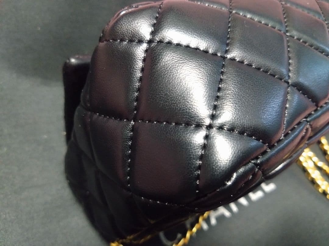 rlka ♡黒 レザー キルティング バッグ♡