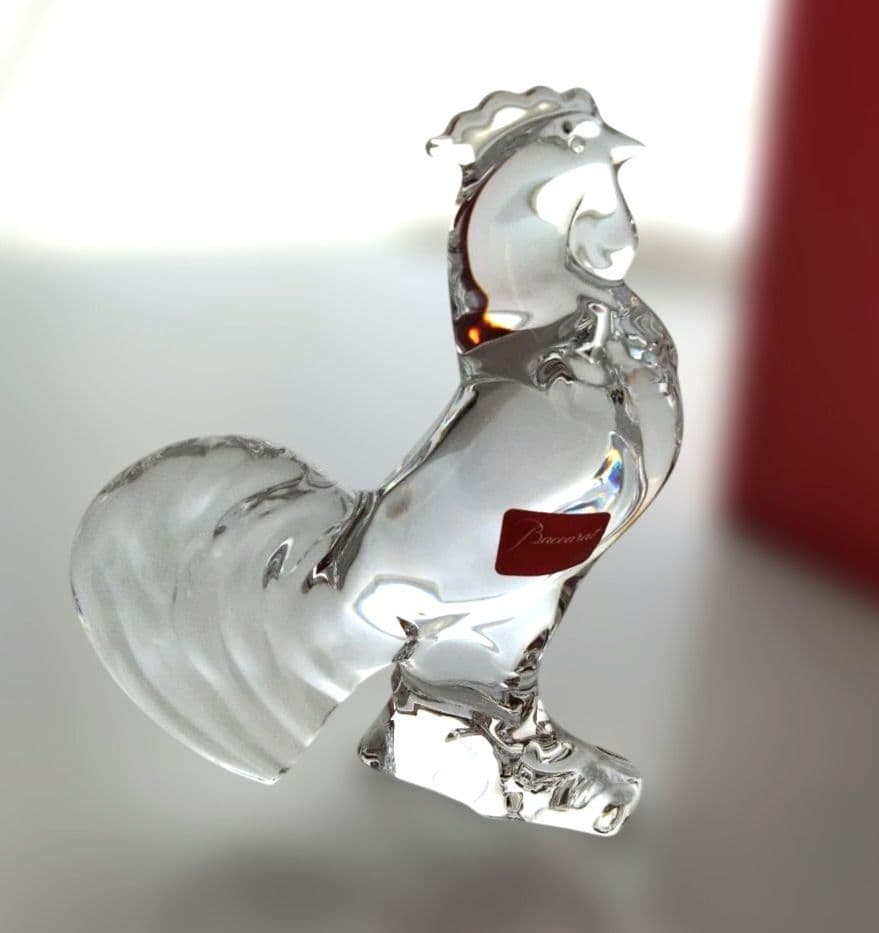 【新品】バカラ　鶏　ニワトリ 鳥　酉年 干支の置物 箱付き 動物オブジェ