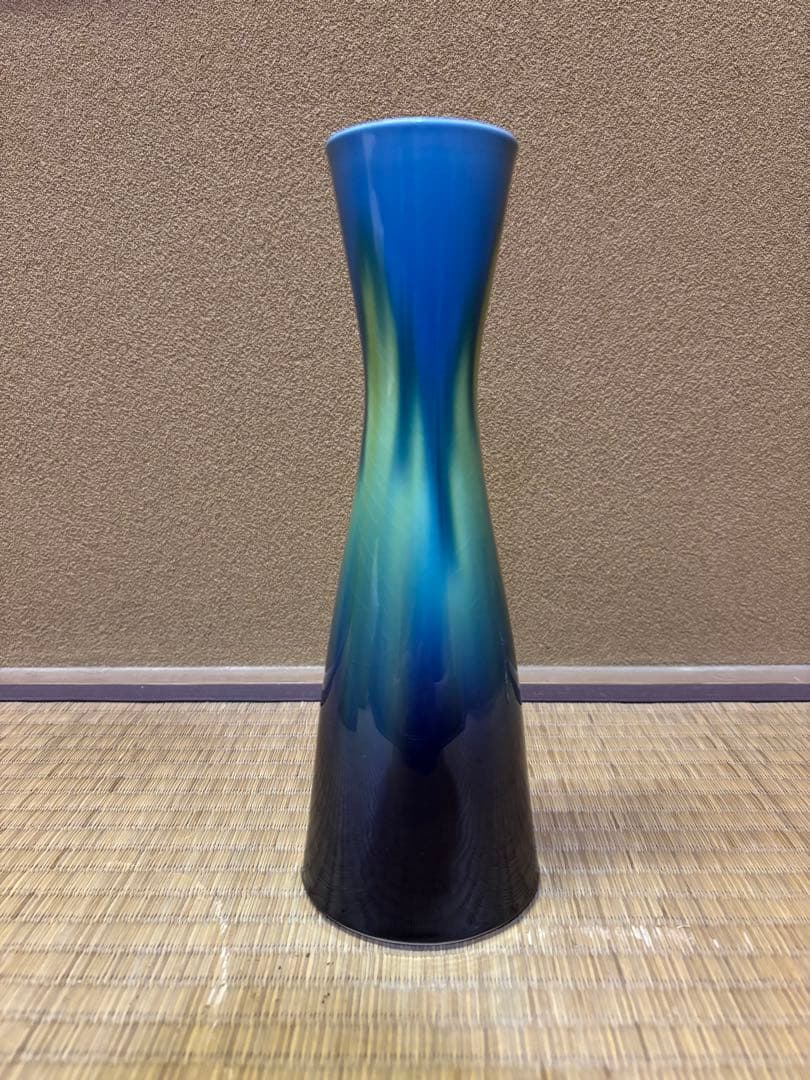 人間国宝　三代徳田八十吉　(正彦) 花入　花瓶　花生　壷