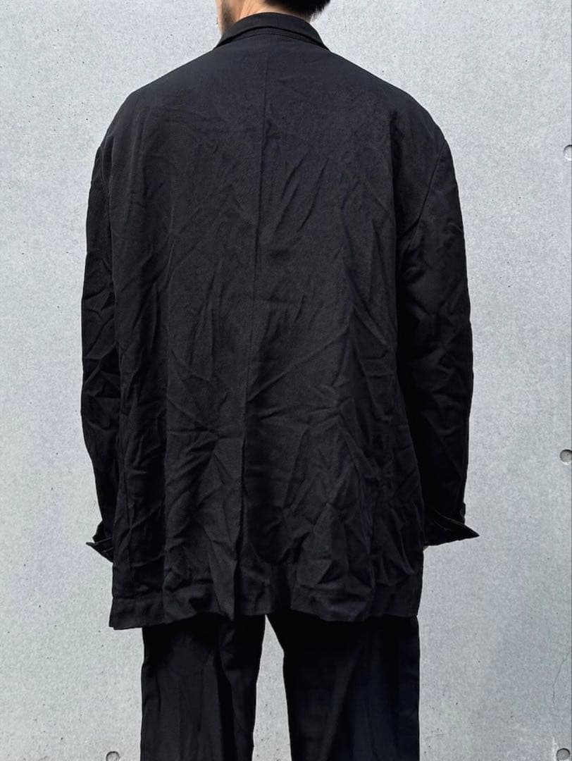 25ssオーバーサイズノーカラーポリ縮ジャケットコムデギャルソンシャツSHIRT