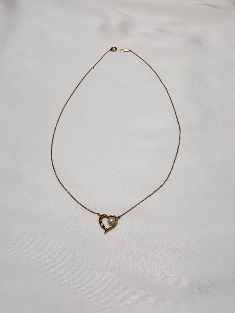 ハート型　ネックレス　18K