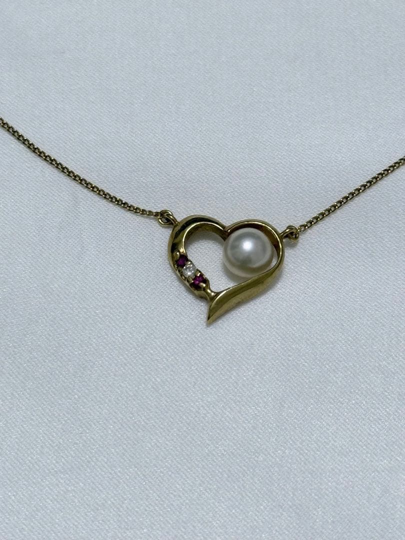 ハート型　ネックレス　18K