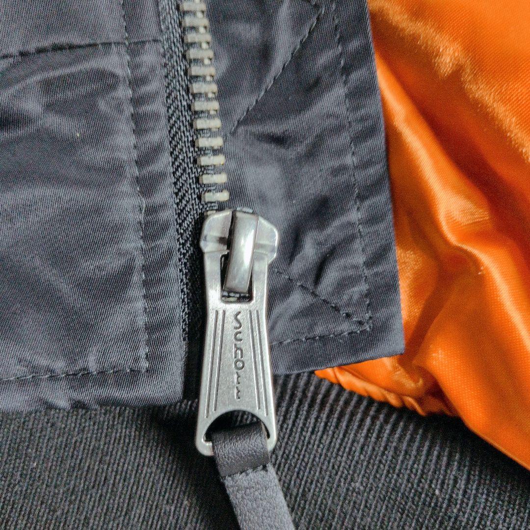 【美品】Schott NYC MA-1 フライトジャケット ブラック オレンジ