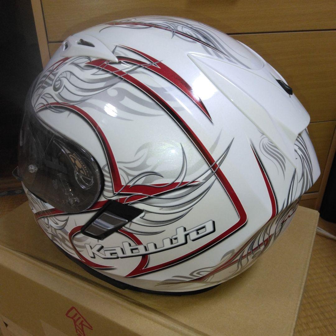Kabuto フルフェイスヘルメット ホワイト/レッド