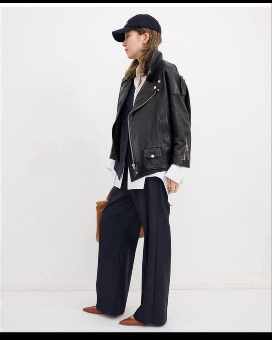 アパルトモンLisiereリジエール　ライダースジャケット 34 ブラック