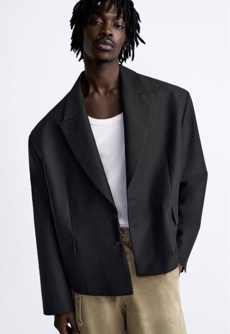 【完売品✨️】ZARA オーバーサイズ CROPPED-FIT ブレザー