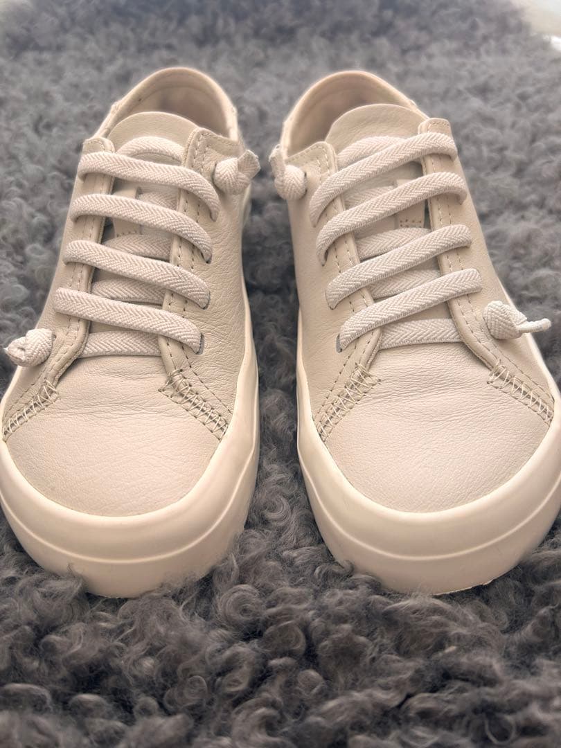 【とらこ！】MUJI Lab カンペールコラボ　レザーローカットスニーカー