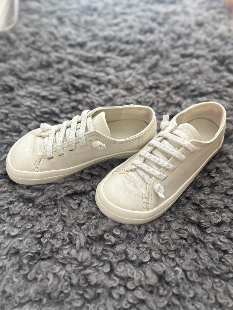 【とらこ！】MUJI Lab カンペールコラボ　レザーローカットスニーカー