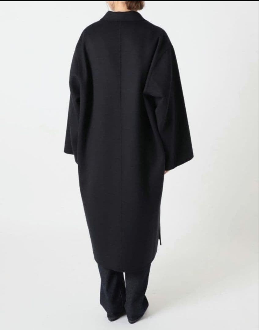 スローブイエナ　ハミルトン　ダブルフェイスウールチェスターコート　ネイビー