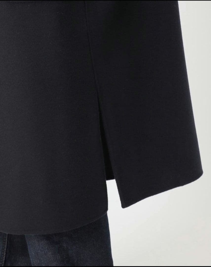 スローブイエナ　ハミルトン　ダブルフェイスウールチェスターコート　ネイビー