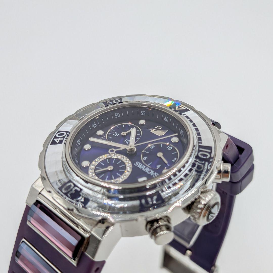 SWAROVSKI オクテア パープル クロノグラフ 腕時計 スワロフスキー