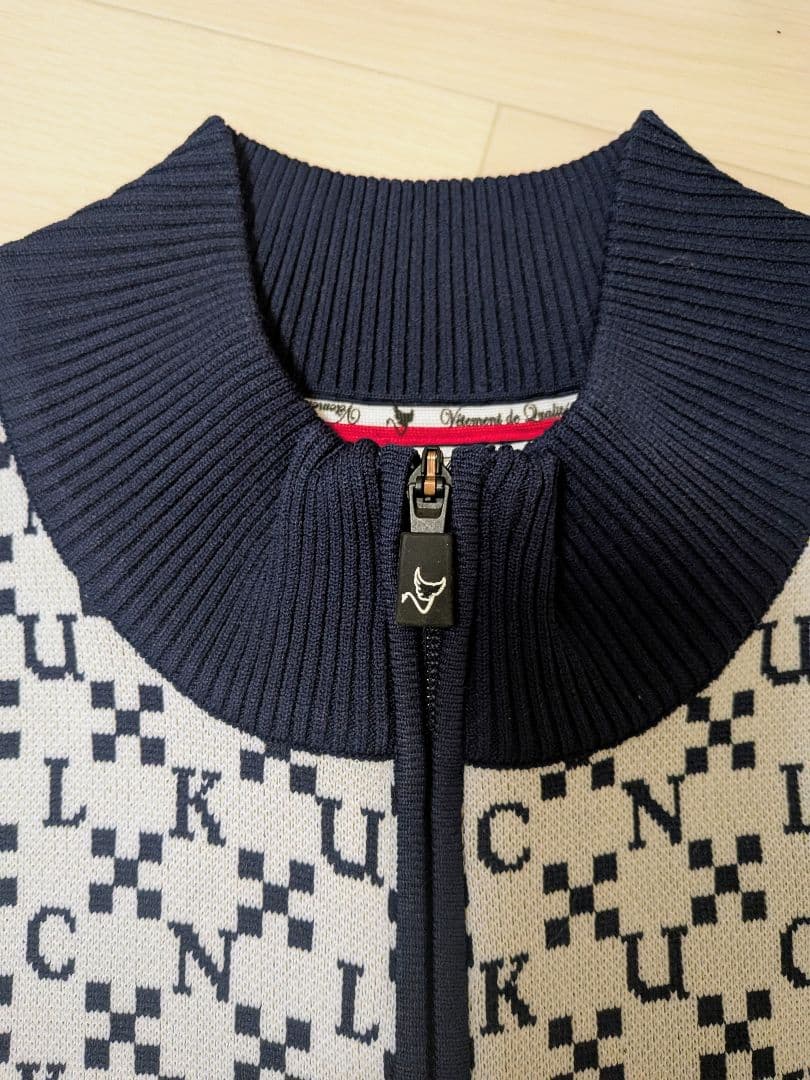 CLUNK クランク　ジップアップジャケット ネイビー/イエロー