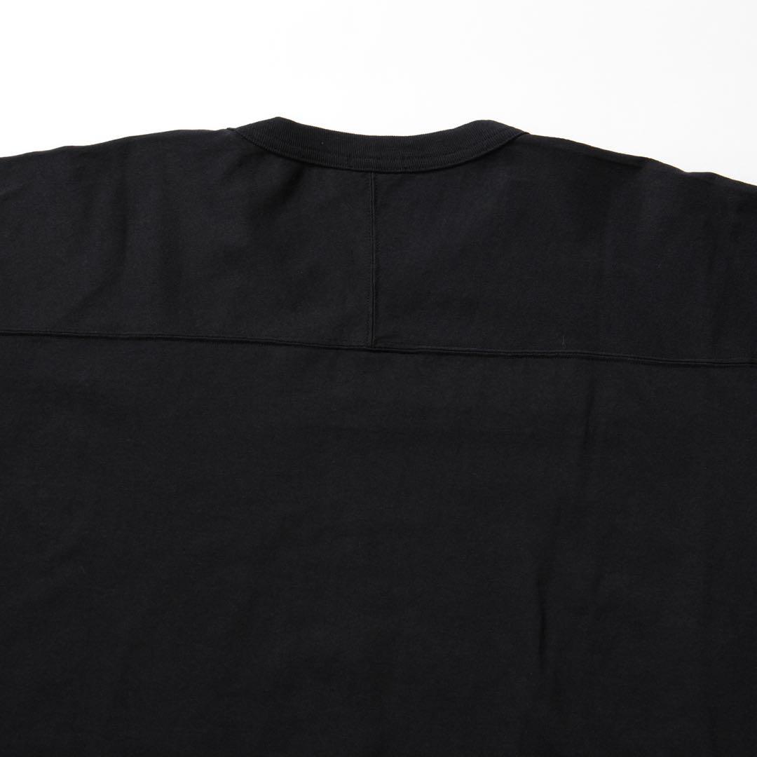 【極美品】COMOLI 22AW フットボールTEE NAVY SIZE2