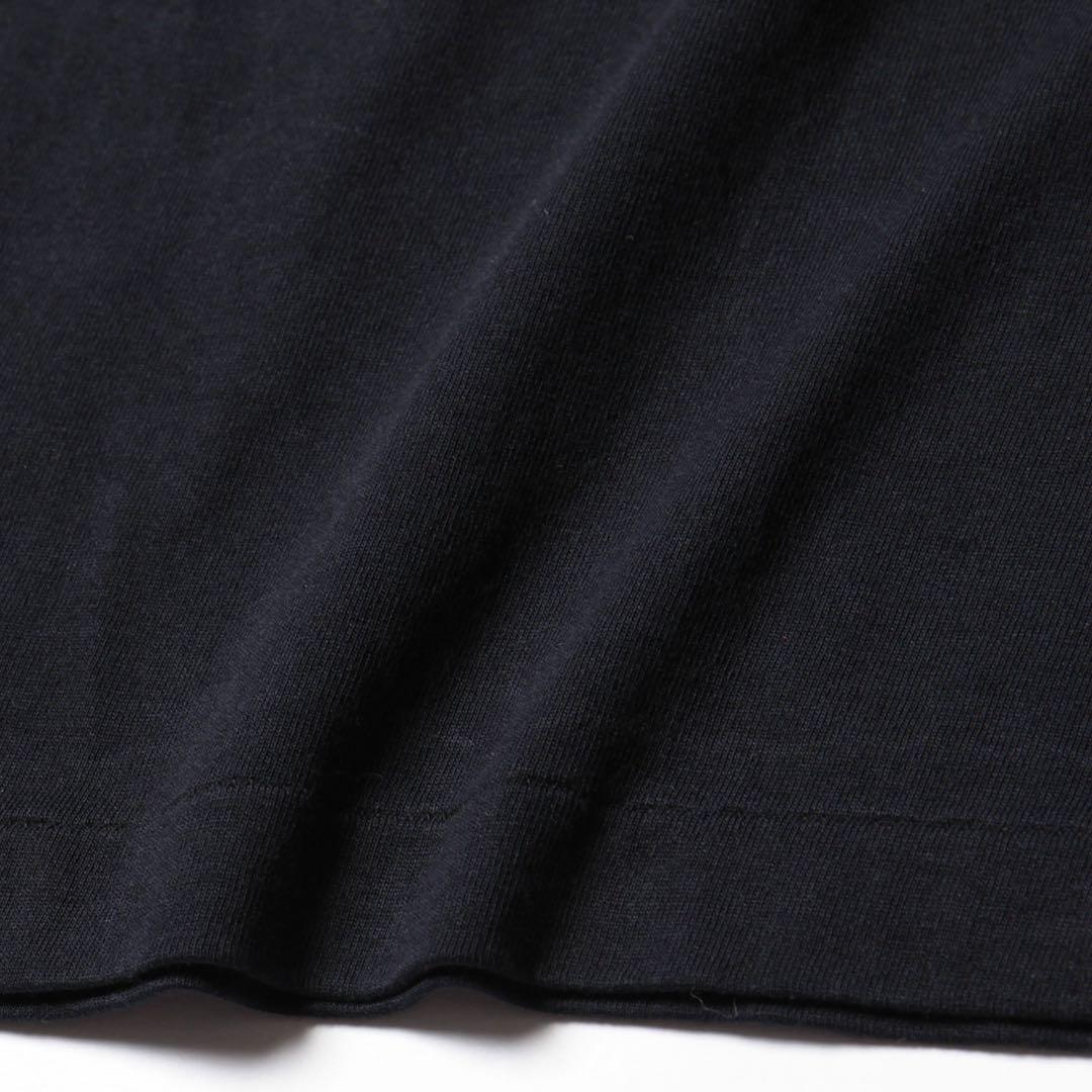 【極美品】COMOLI 22AW フットボールTEE NAVY SIZE2