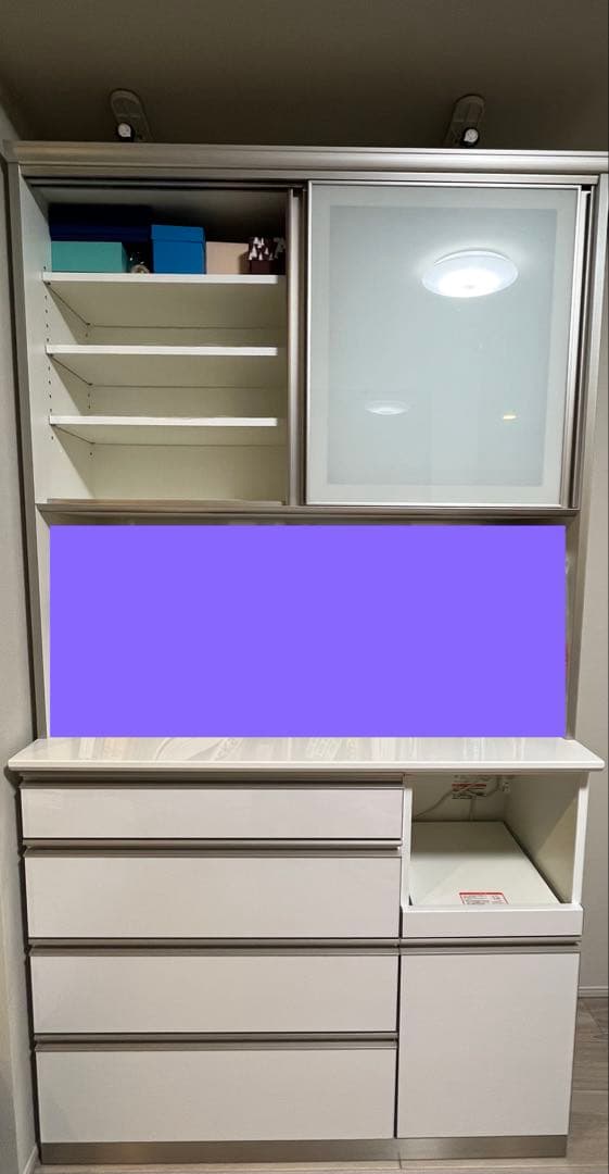 IDC大塚家具　綾野製作所　食器棚　キッチンカウンター　幅120cm