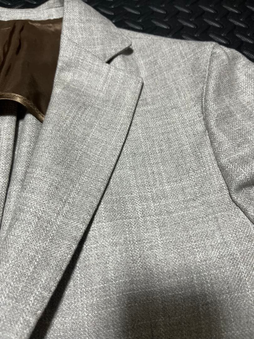 BARBA バルバ ジャケット 46 グレージュ　ウール シルク カシミヤ