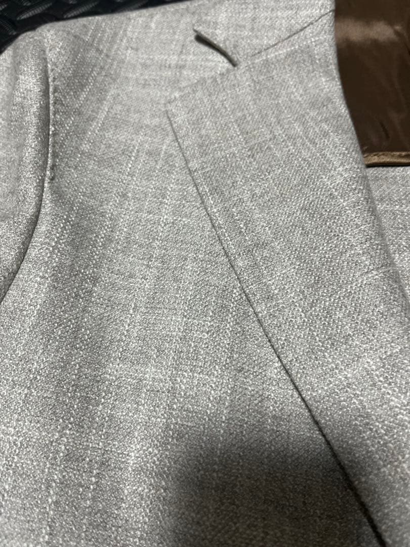 BARBA バルバ ジャケット 46 グレージュ　ウール シルク カシミヤ