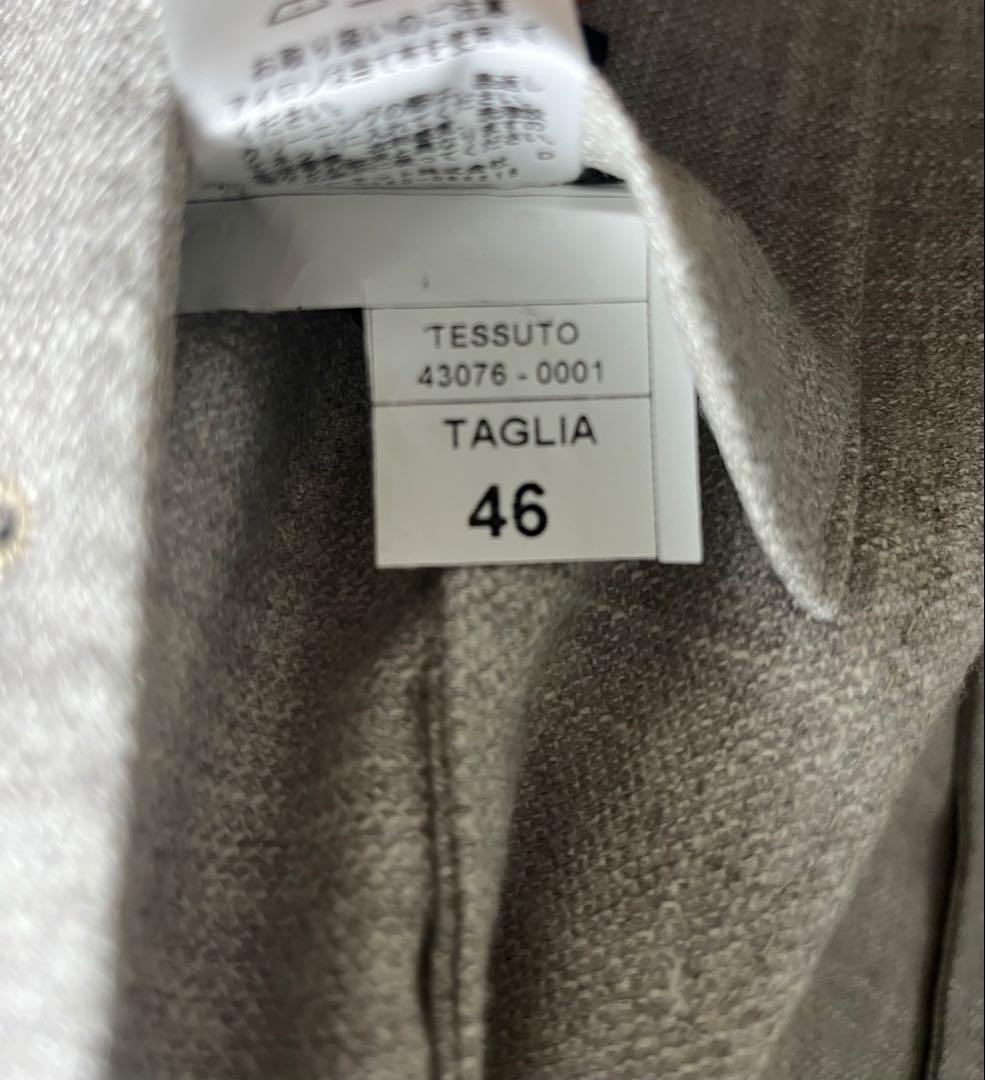 BARBA バルバ ジャケット 46 グレージュ　ウール シルク カシミヤ