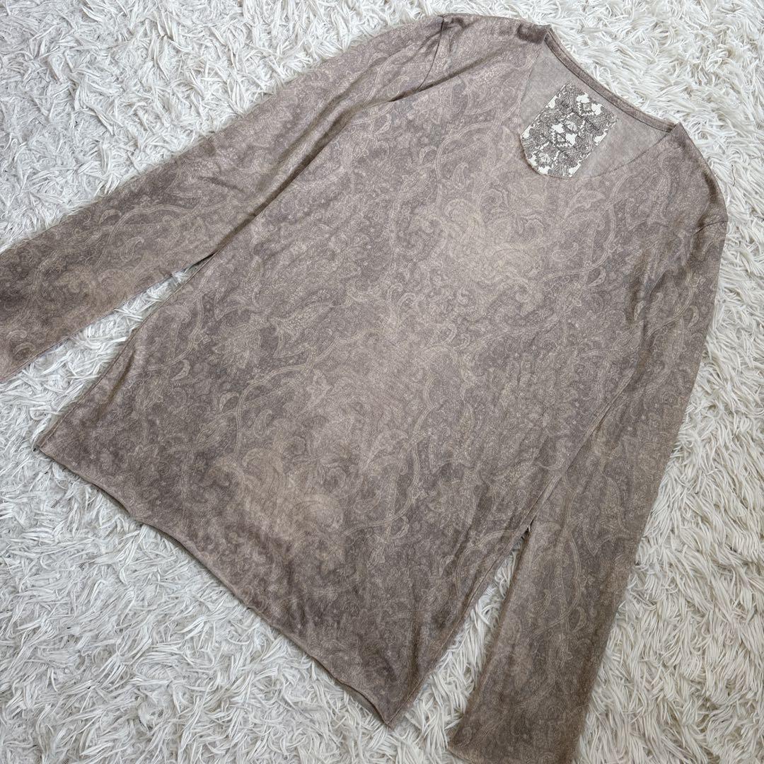 goa 00s y2k archive ロンt 長袖 ペイズリー柄