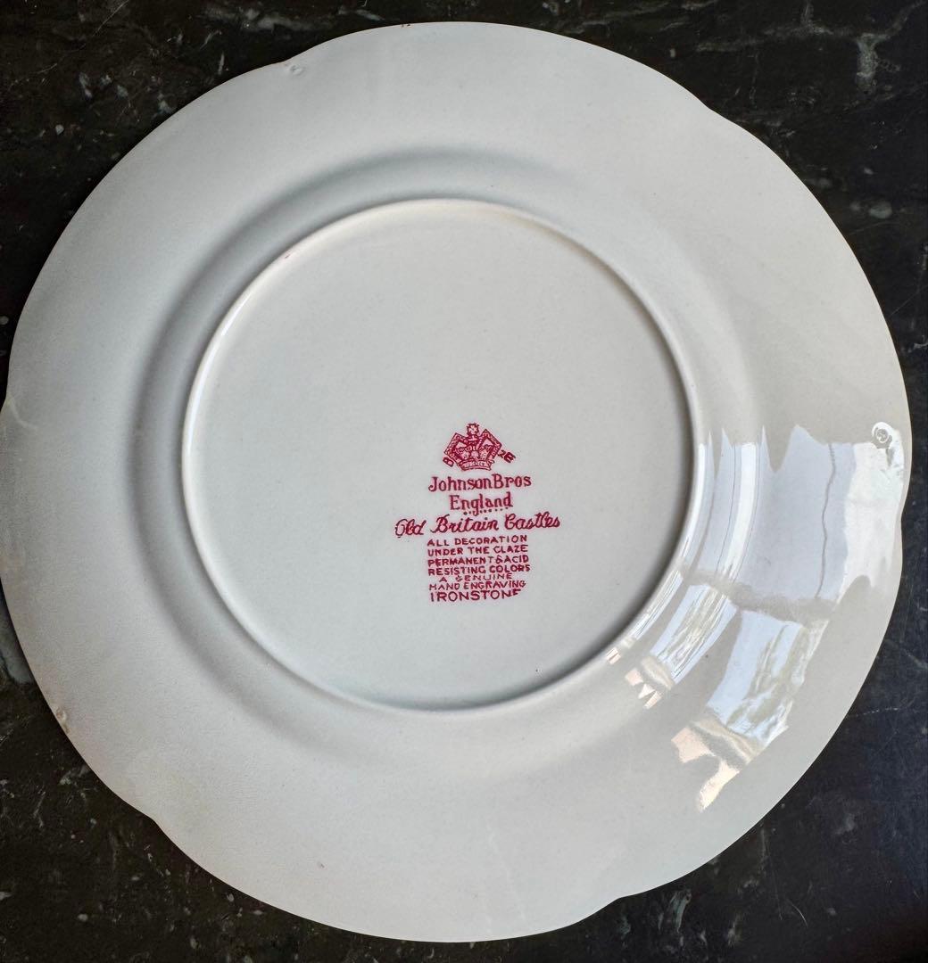 ❤︎ジョンソンブラザーズ　古城シリーズ1792年 5枚皿(+1)20.3cm 赤