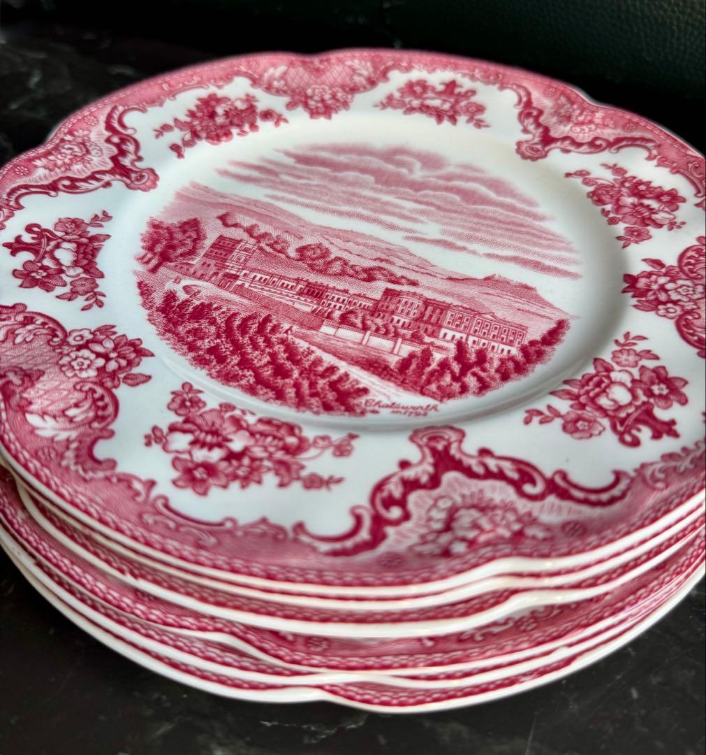 ❤︎ジョンソンブラザーズ　古城シリーズ1792年 5枚皿(+1)20.3cm 赤