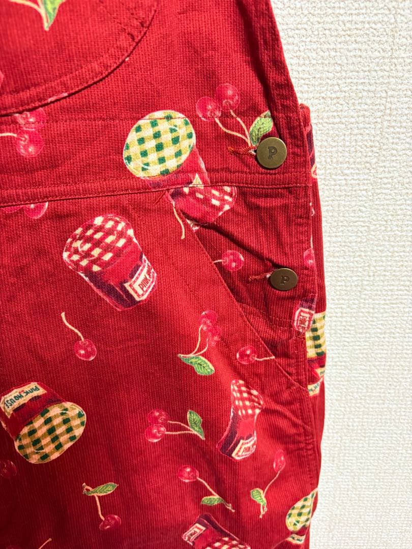 ピンクハウス PINK HOUSE さくらんぼ　サロペット オーバーオール