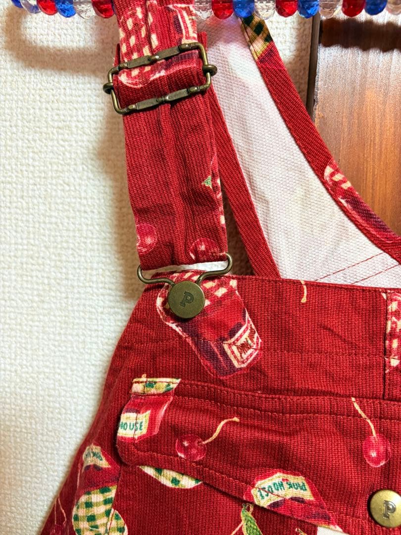 ピンクハウス PINK HOUSE さくらんぼ　サロペット オーバーオール