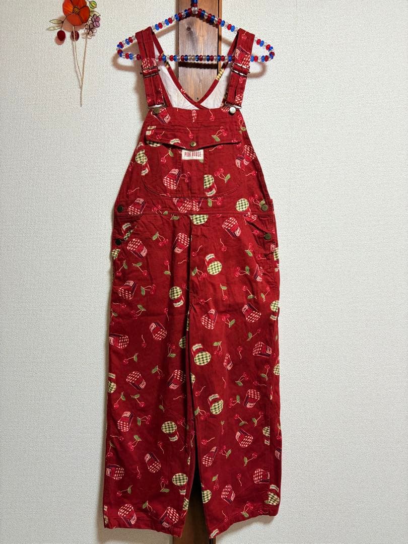 ピンクハウス PINK HOUSE さくらんぼ　サロペット オーバーオール