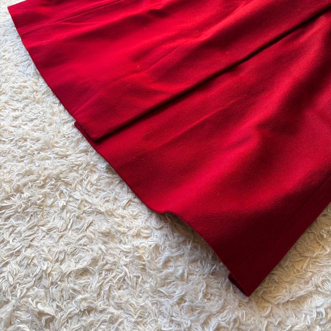 美品✨PIACENZA 極上ピュアカシミヤ100% ロングコート 赤　M
