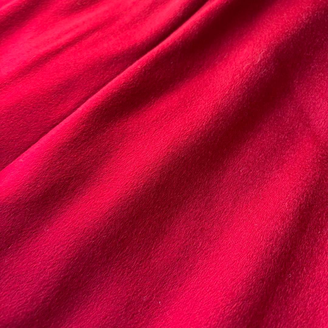 美品✨PIACENZA 極上ピュアカシミヤ100% ロングコート 赤　M