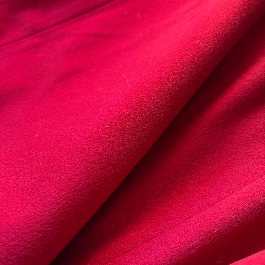 美品✨PIACENZA 極上ピュアカシミヤ100% ロングコート 赤　M