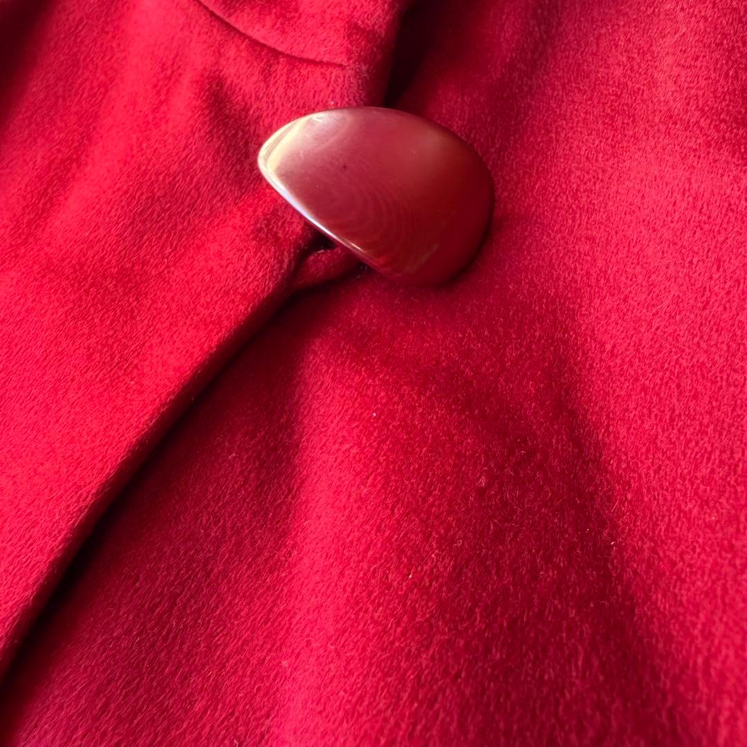 美品✨PIACENZA 極上ピュアカシミヤ100% ロングコート 赤　M